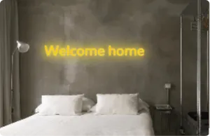 Custom text: Welcome home