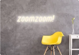 Custom text: zoomzoom!