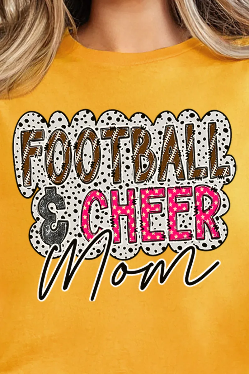 Dalmatian Dots Football & Cheer Mom Short Sleeve Relaxed Fit T-Shirt