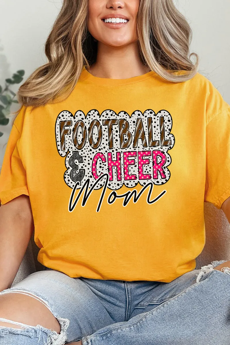 Dalmatian Dots Football & Cheer Mom Short Sleeve Relaxed Fit T-Shirt