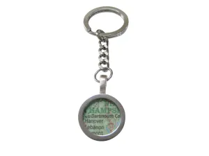Dartmouth College Map Pendant Keychain