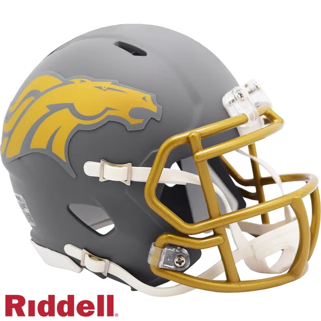 Denver Broncos Helmet Riddell Replica Mini Speed Style Slate Alternate 2024