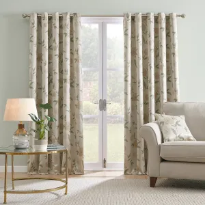 Dreams & Drapes Dahlia Eyelet Curtains - Natural