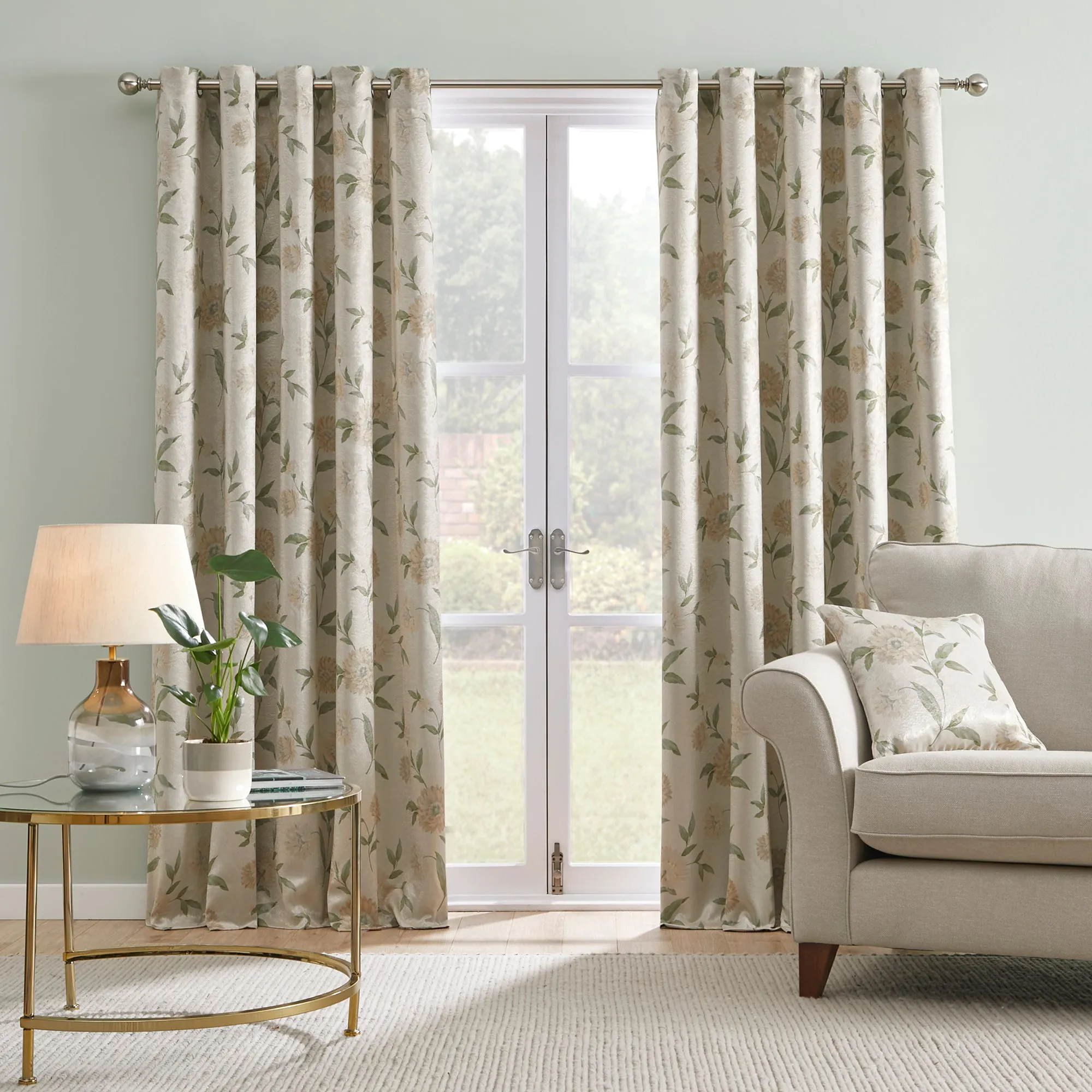 Dreams & Drapes Dahlia Eyelet Curtains - Natural