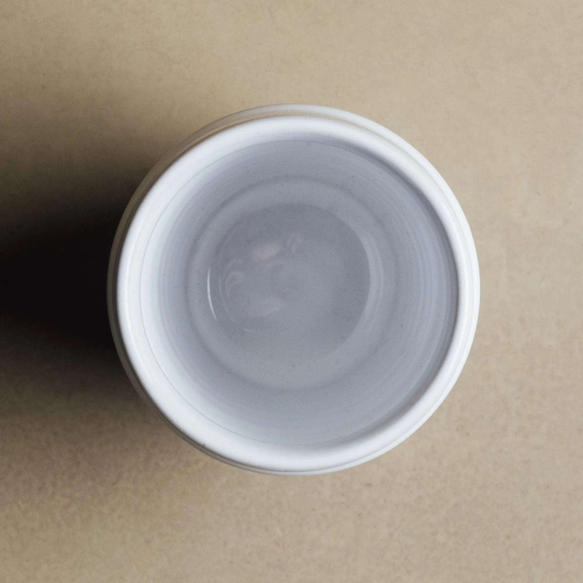 Earth Hues White & Taupe Gray Beldi Cup - Moroccan Dinnerware