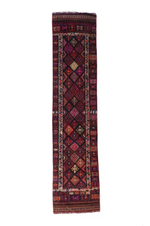 'Edna' Vintage Turkish Runner- 2'7'' x 11'1''