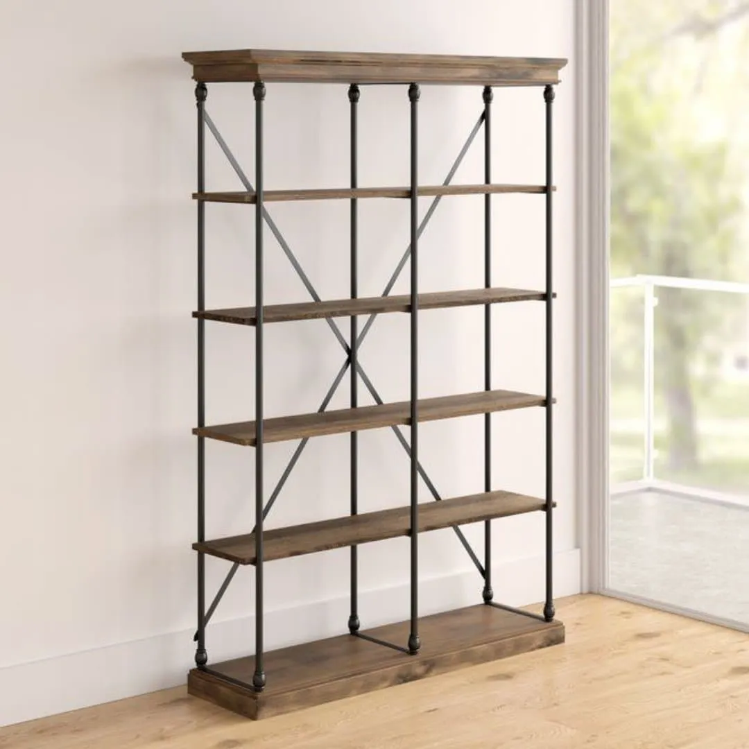 Etagere Bookcase in Natural Brown