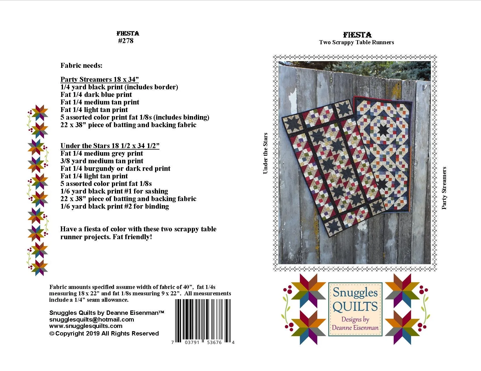 Fiesta Quilt Pattern - PDF