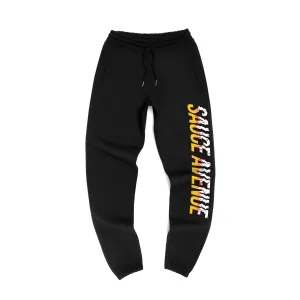 Flame White SA Vibes | Black Joggers