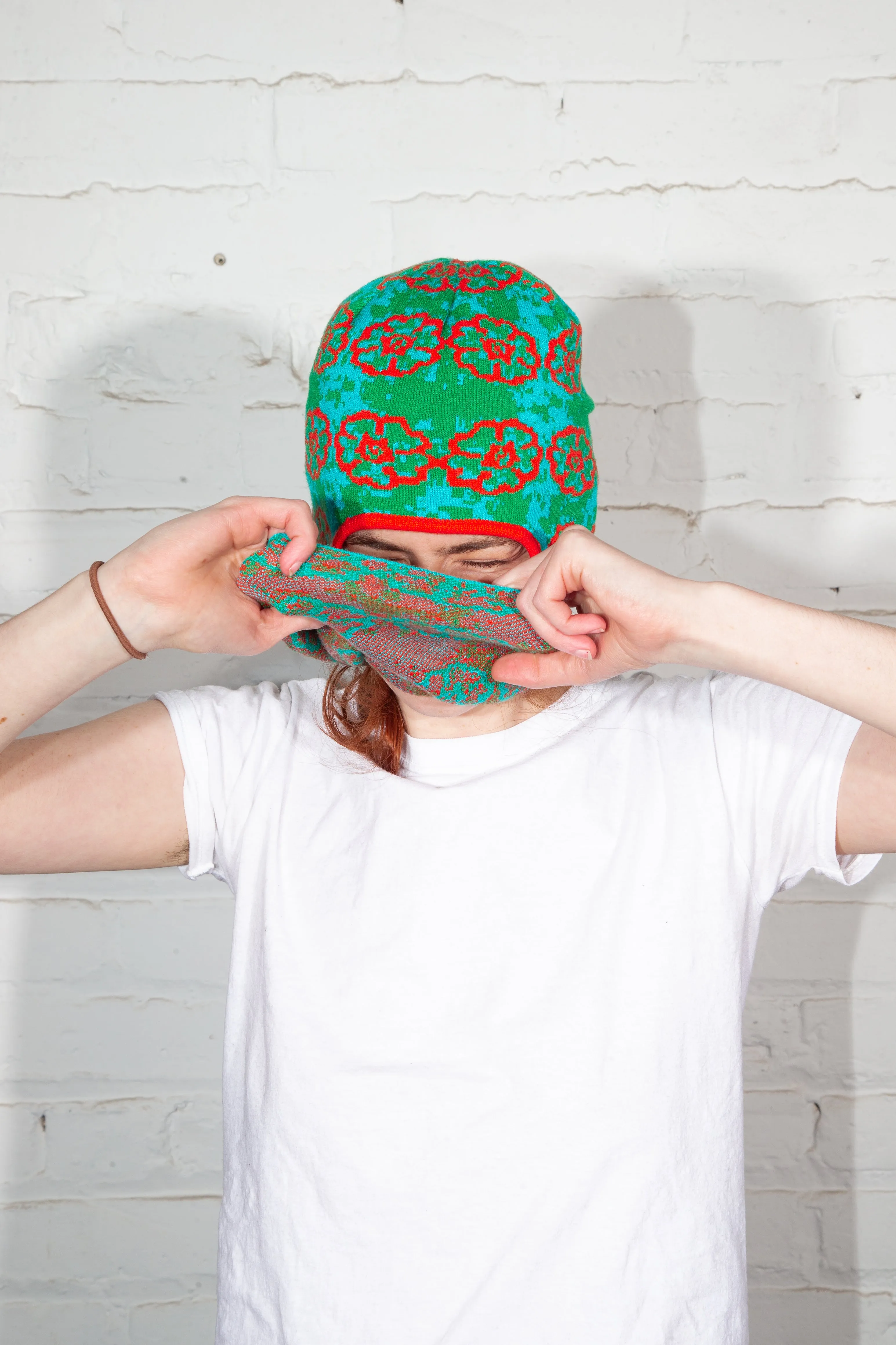 Flower Balaclava - Green