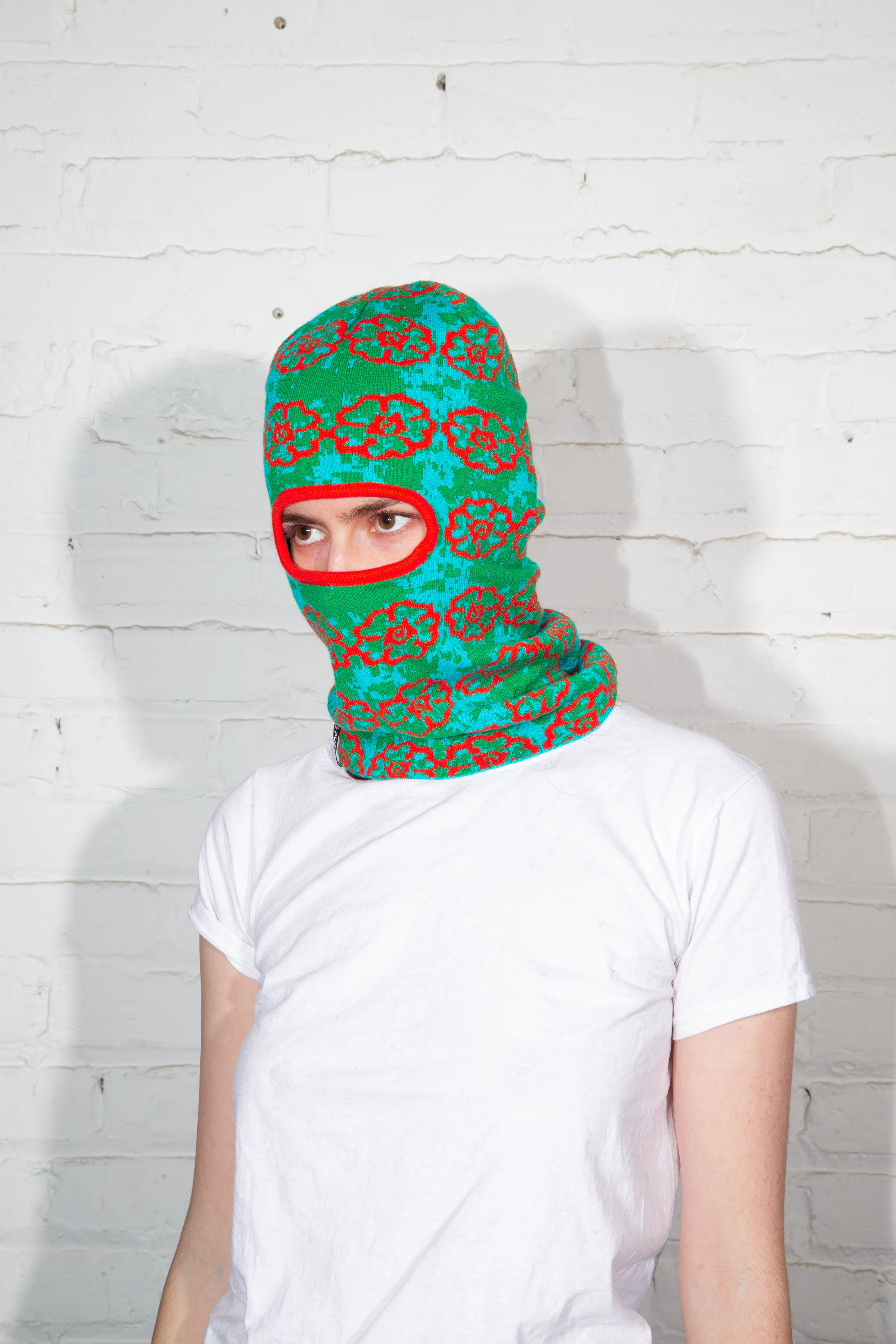 Flower Balaclava - Green
