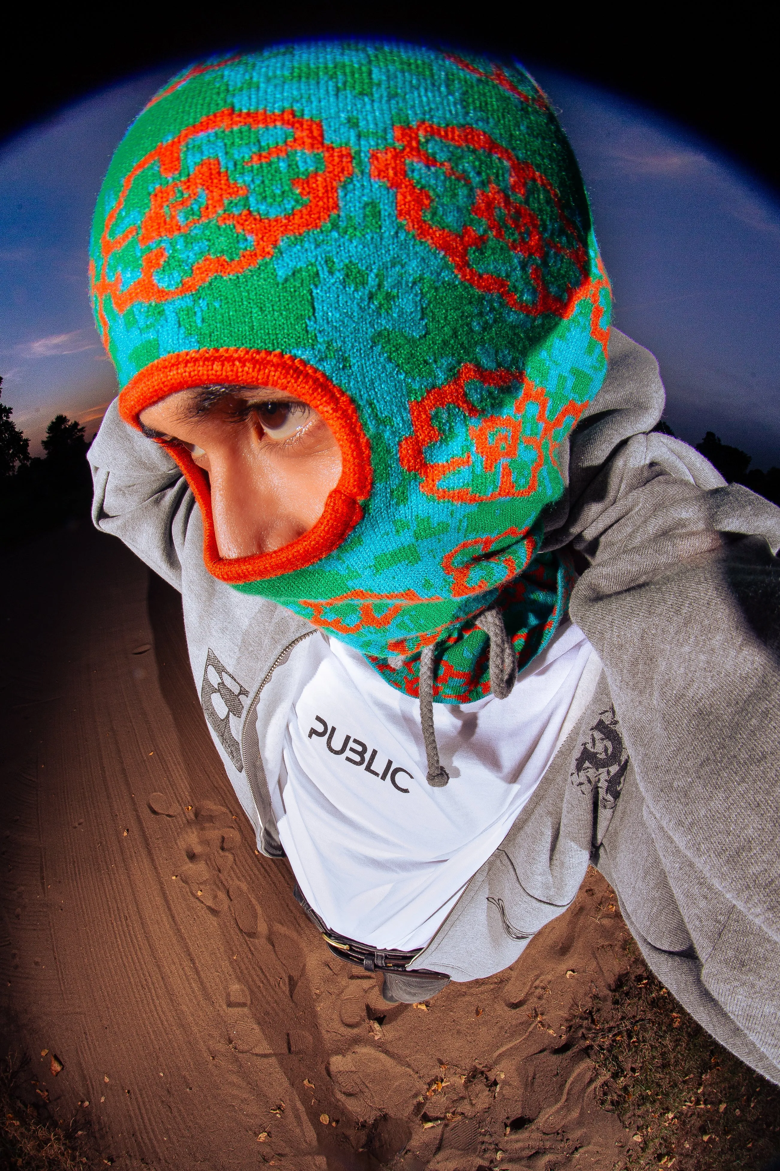 Flower Balaclava - Green