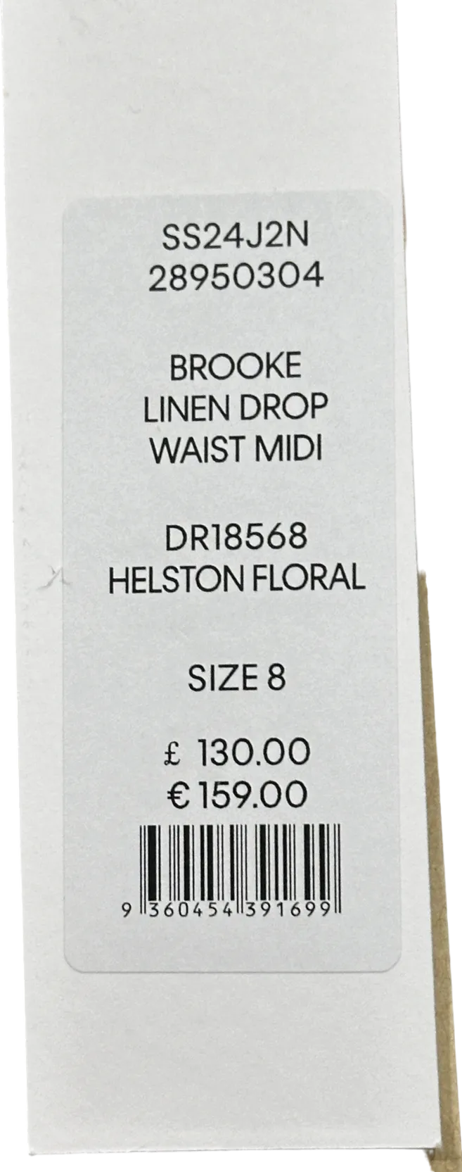 Forever New Cream Pure Linen Brooke Drop Waist Midi Dress UK 8