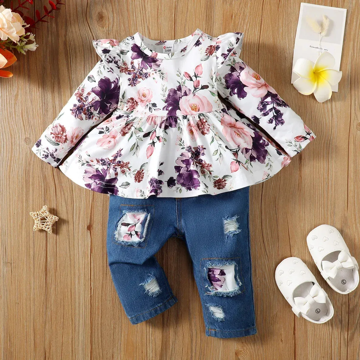 Gabby Peplum Jeans Set