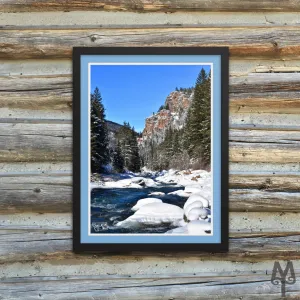 Gallatin Canyon Winter, framed poster