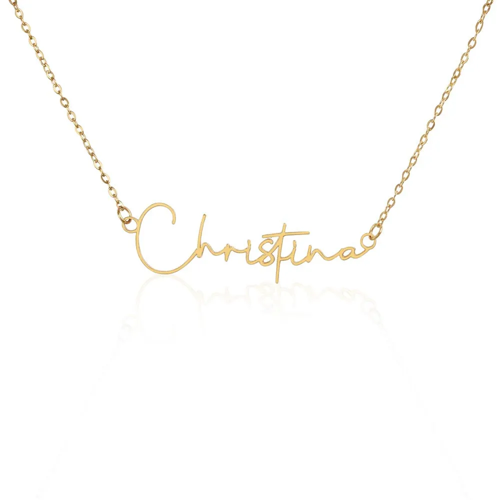Graduation Gifts for Her, Signature Name Necklace for Daughter