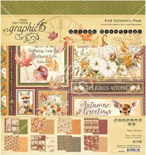 Graphic 45 8x8 Autumn Greetings Collection Pack {B712}