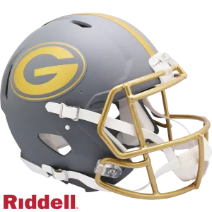 Green Bay Packers Helmet Riddell Authentic Full Size Speed Style Slate Alternate