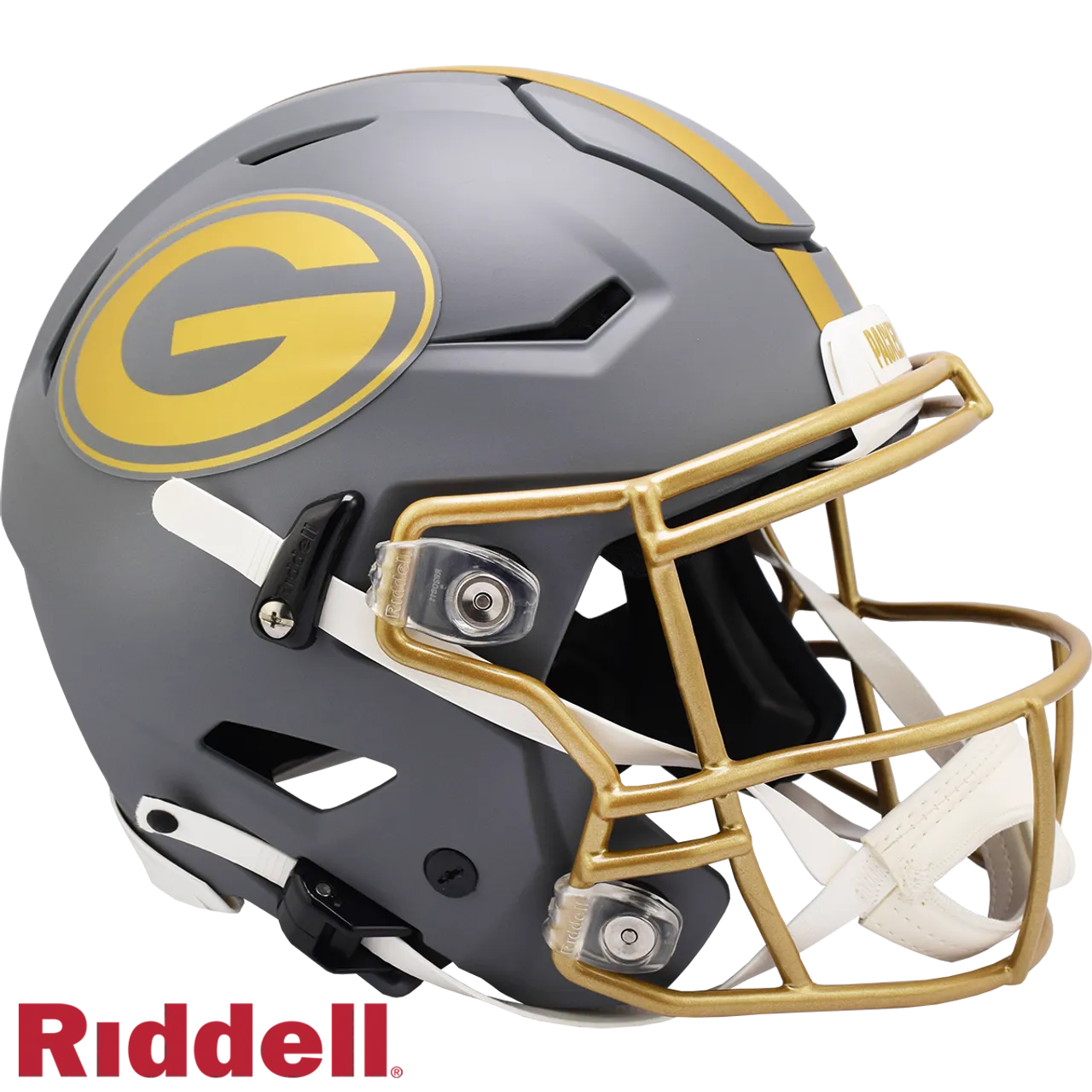 Green Bay Packers Helmet Riddell Authentic Full Size SpeedFlex Style Slate Alternate