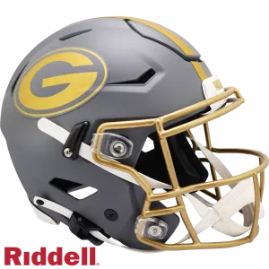 Green Bay Packers Helmet Riddell Authentic Full Size SpeedFlex Style Slate Alternate