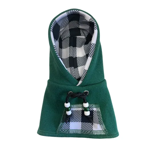 Green Buffalo Plaid Hoodie