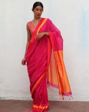 Gulali Handwoven Cotton Saree