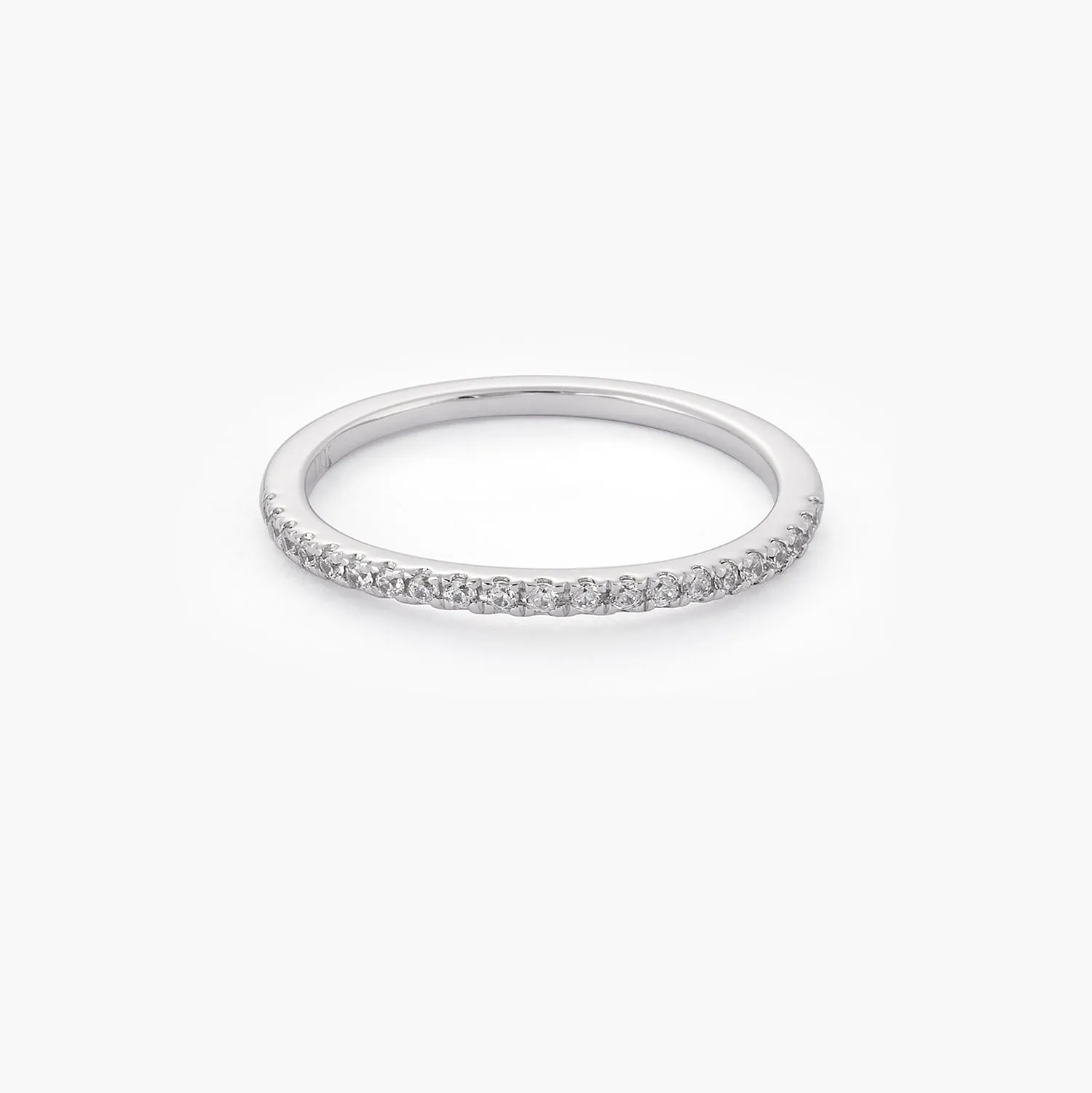 Half Eternity Ring With Moissanite Diamond