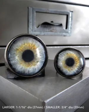 Halloween Light Grey Eyeball Ring - Two Sizes