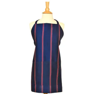 Hand Woven Bib Apron | Red, White & Blues Stripes