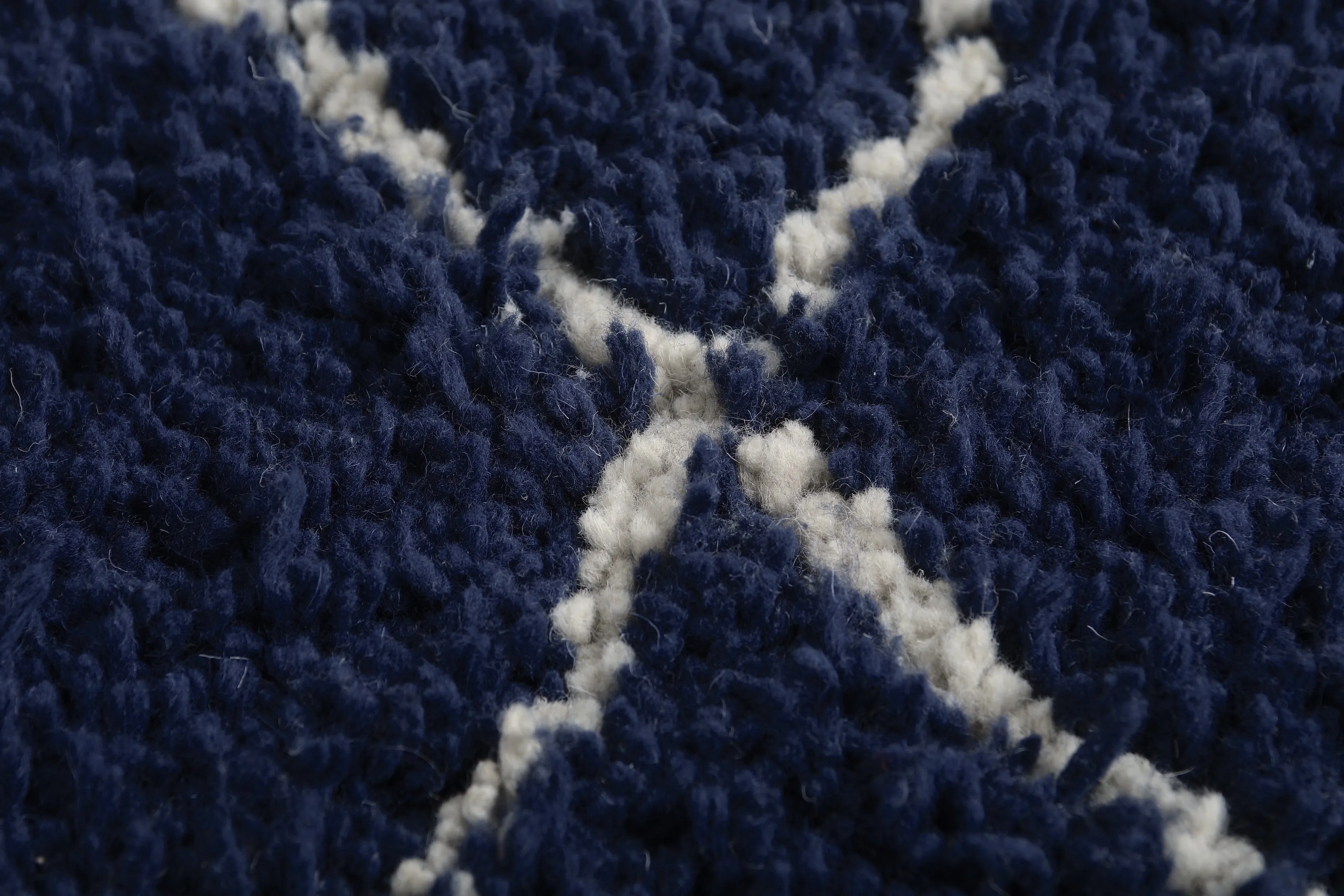 Handmade Beniourain rug - Berber rug - Wool rug - Trellis rug