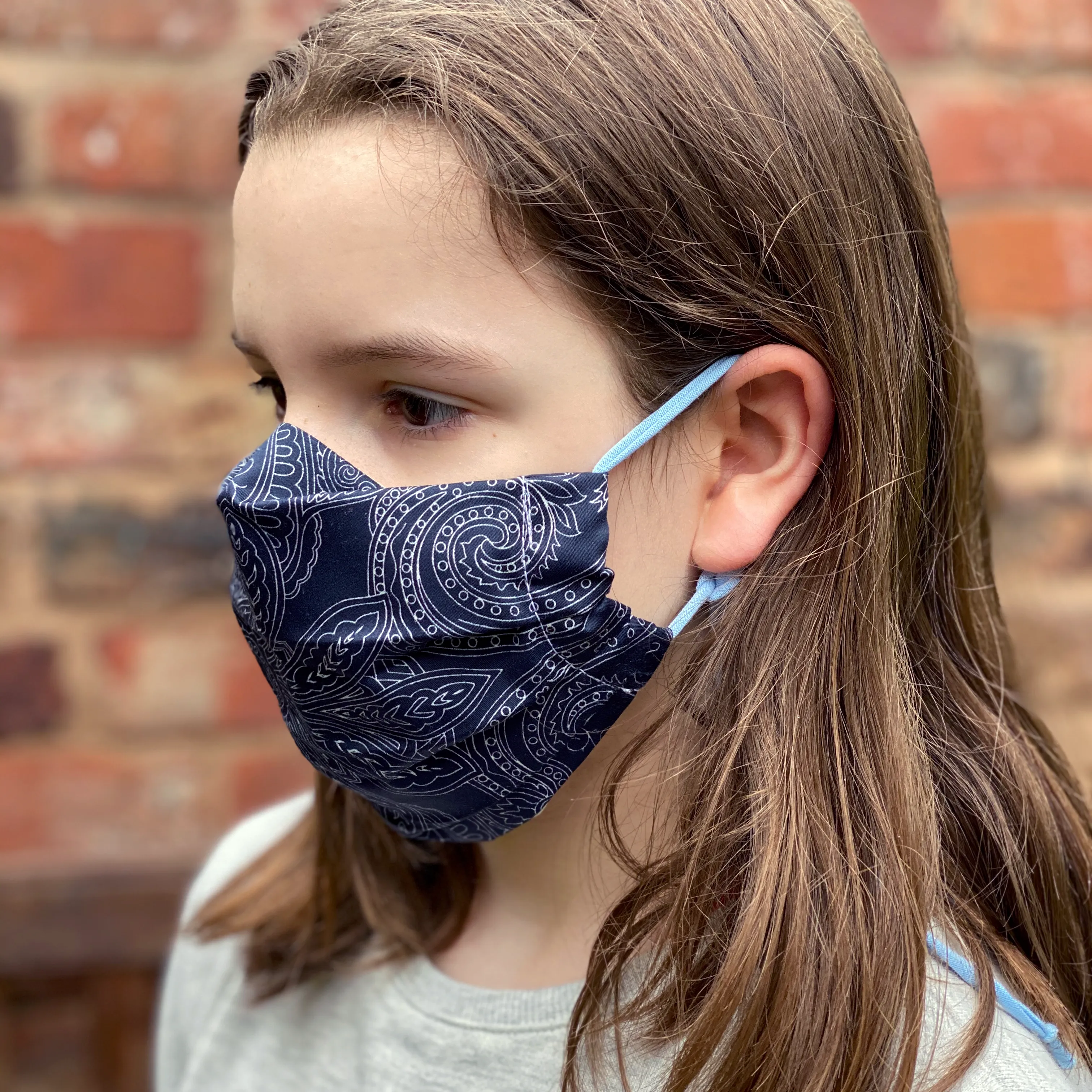 Handmade Paisley Cotton Fabric Face Mask