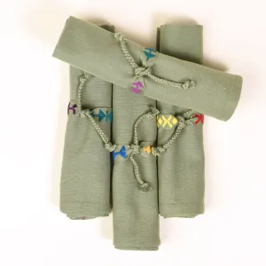 Handwoven Napkin Ties | Sage Green