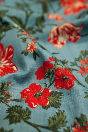 Harrison Floral - in Balmoral Blue