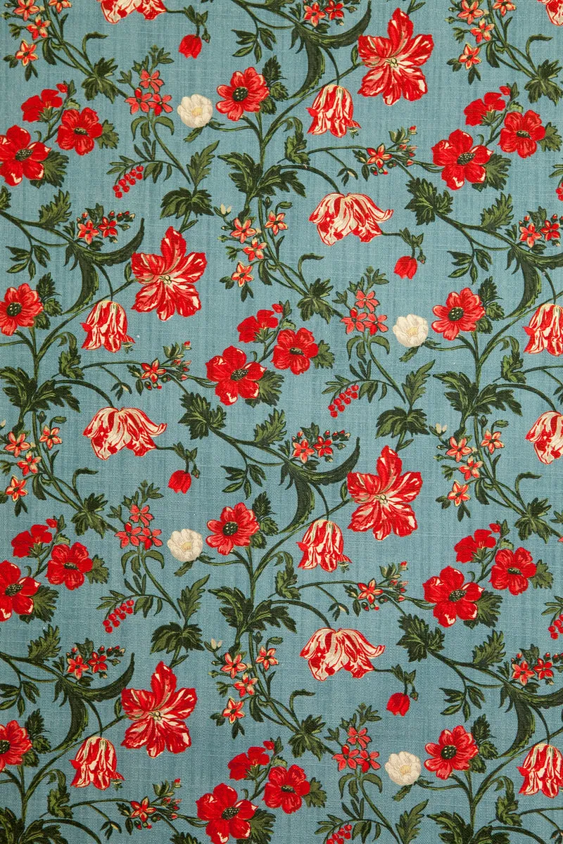 Harrison Floral - in Balmoral Blue