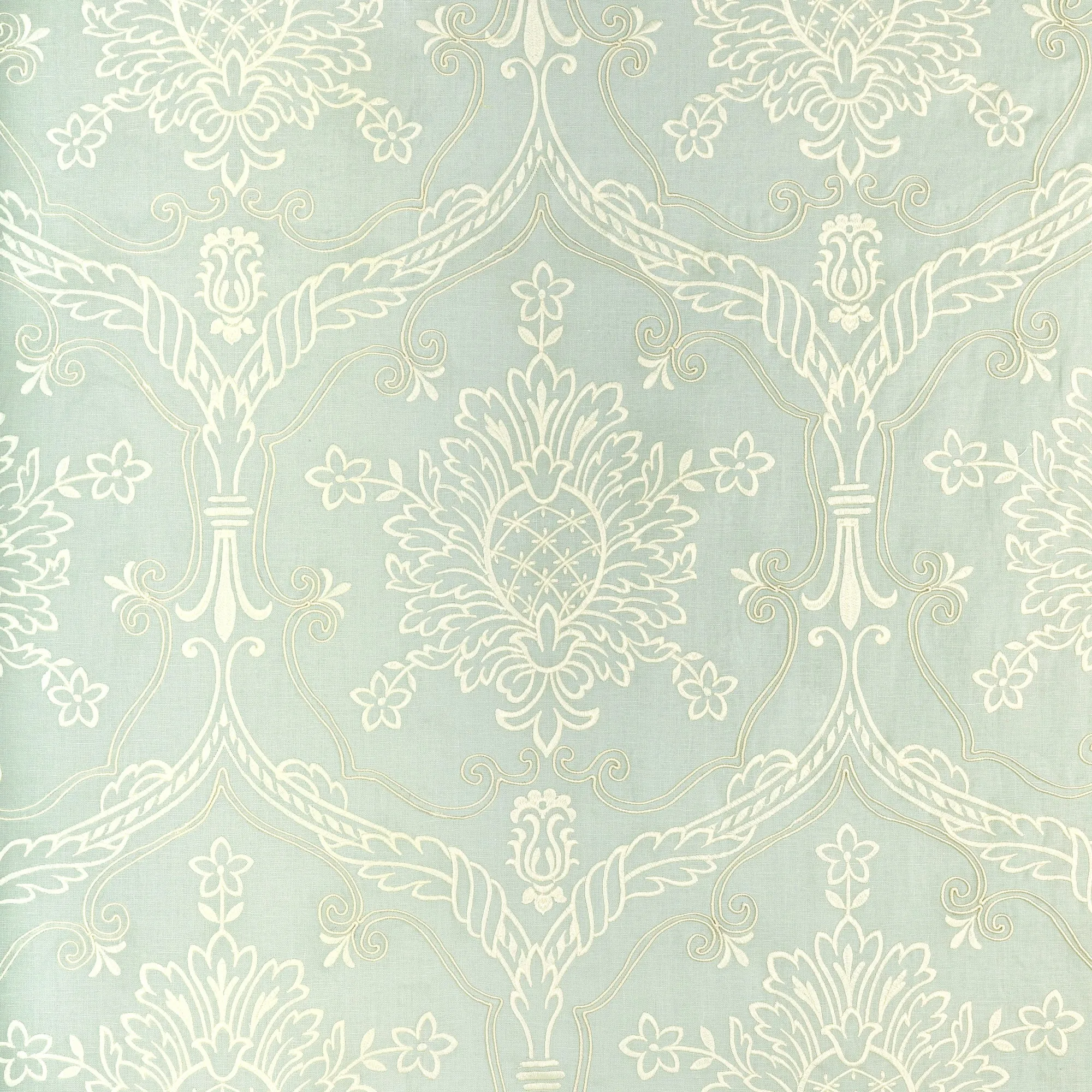 Hayes Embroidery Fabric (Aqua)