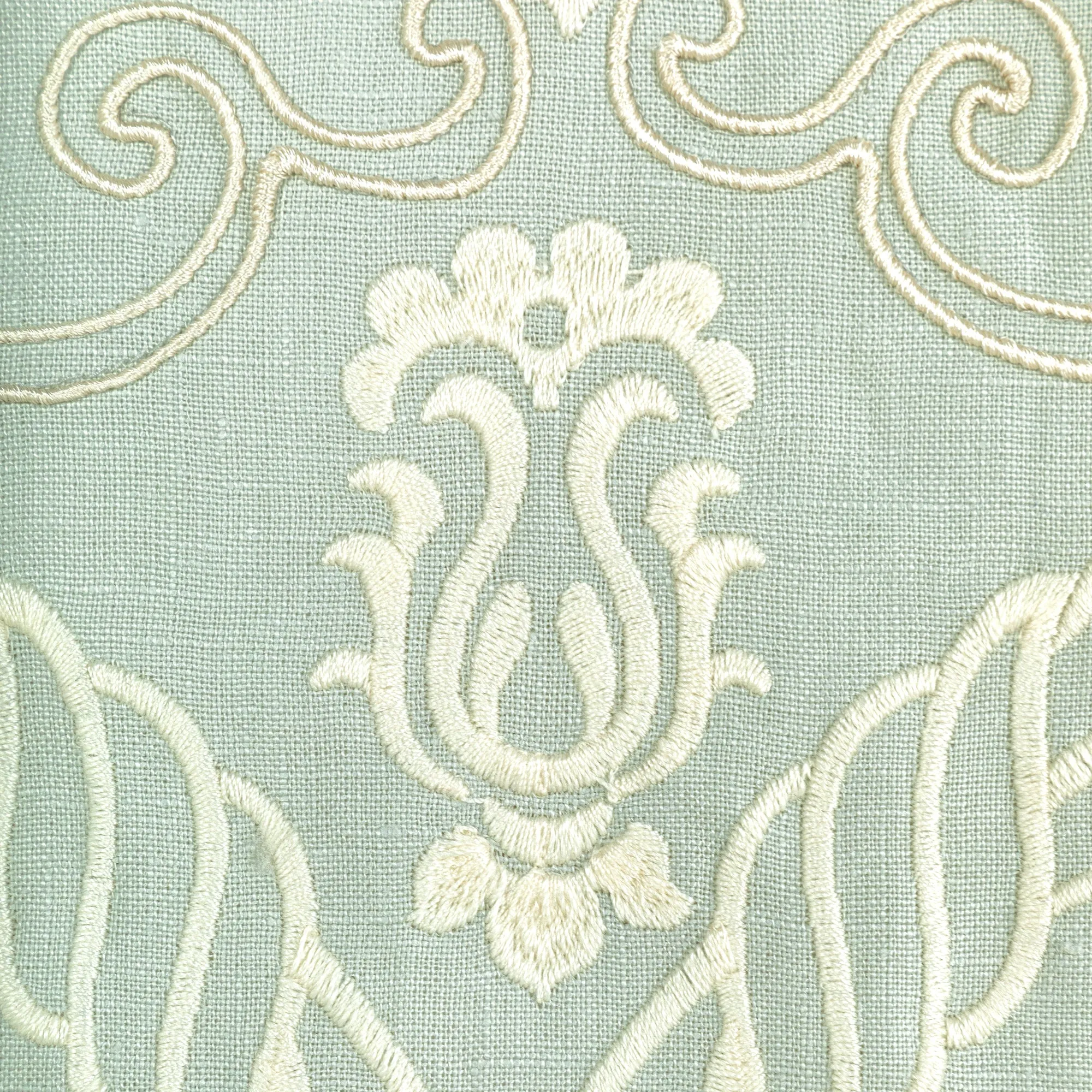 Hayes Embroidery Fabric (Aqua)