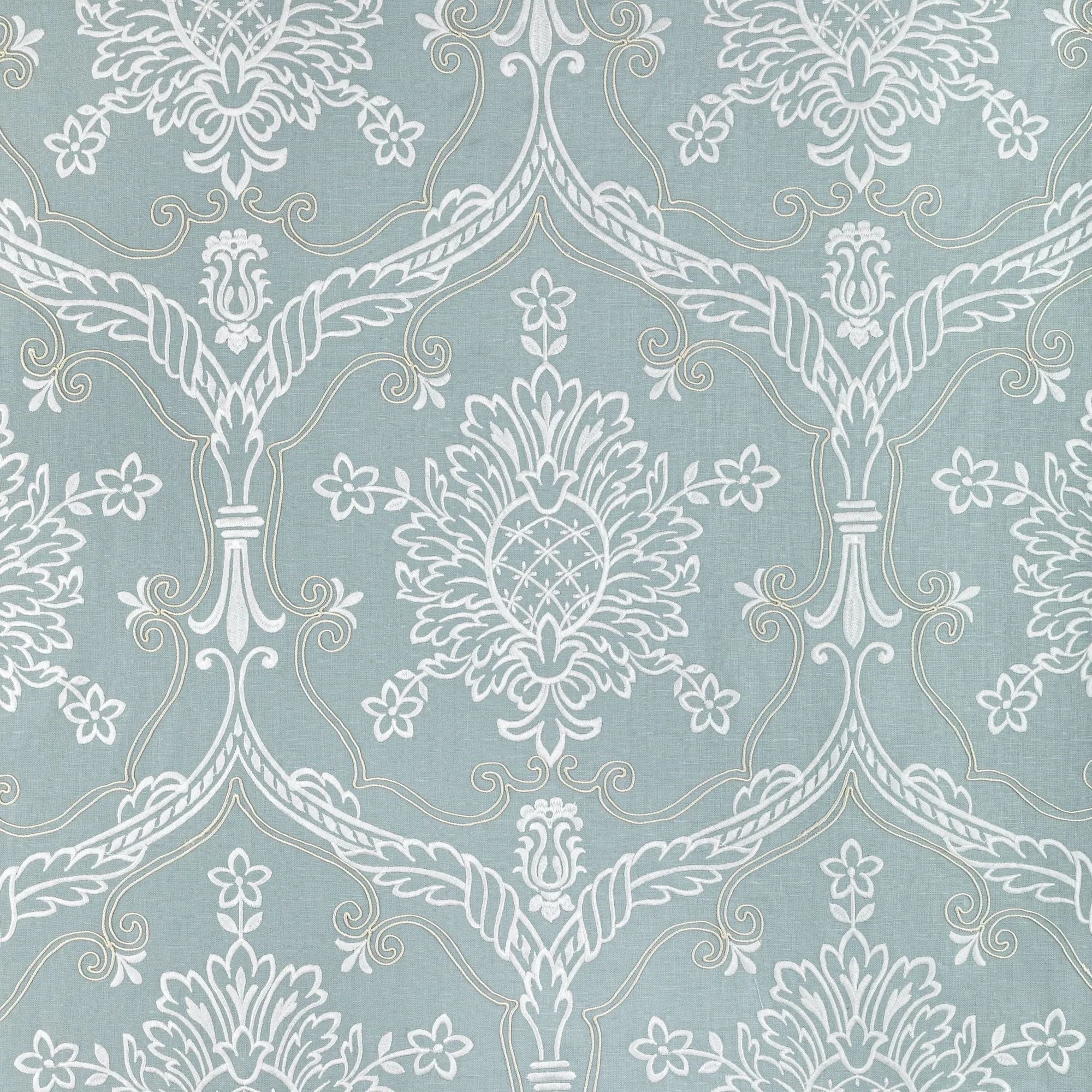Hayes Embroidery Fabric (Blue)
