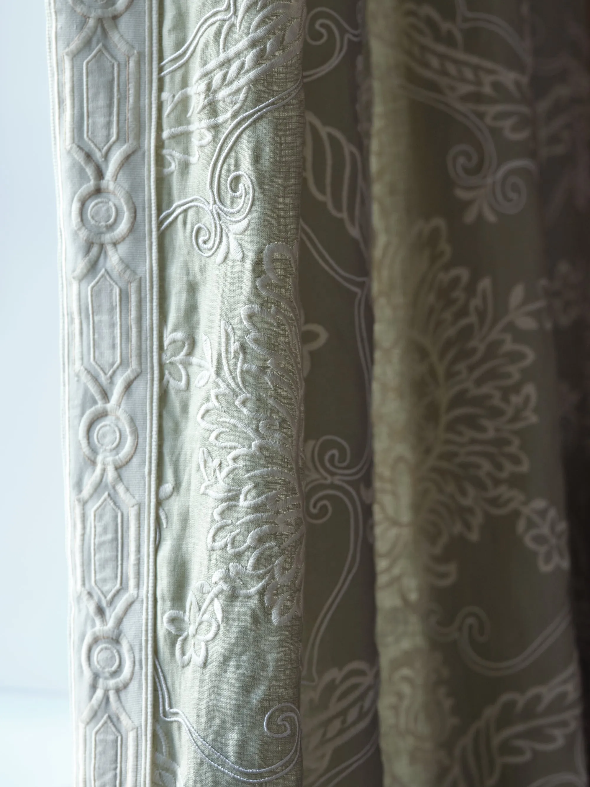 Hayes Embroidery Fabric (Celery)