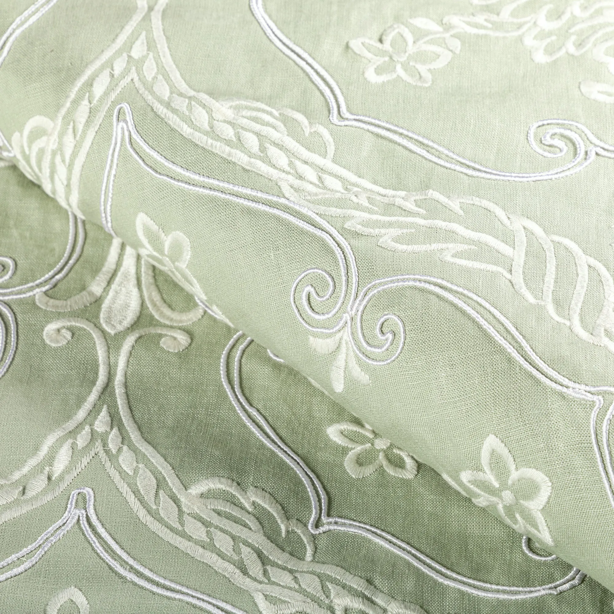 Hayes Embroidery Fabric (Celery)