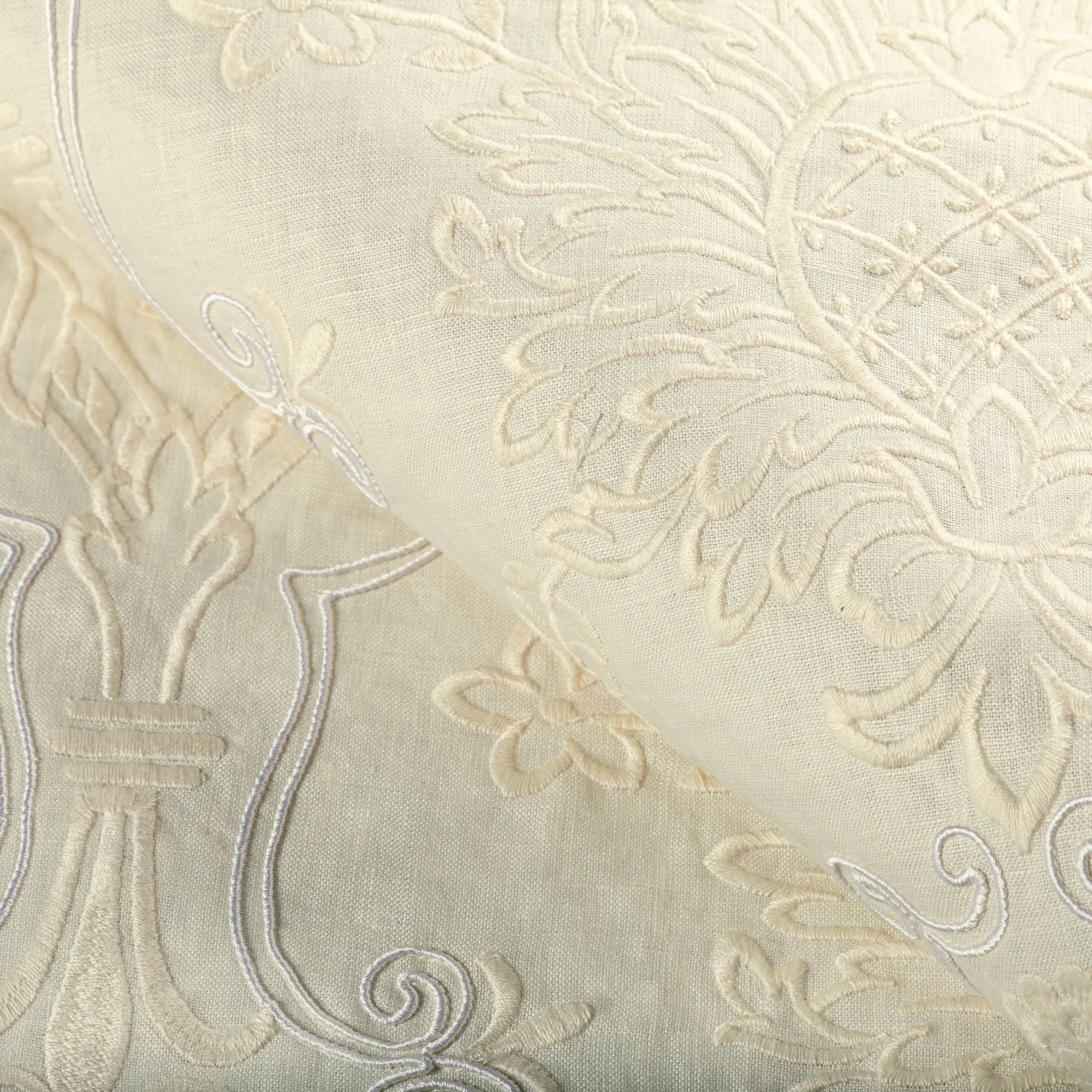 Hayes Embroidery Fabric (Ivory)