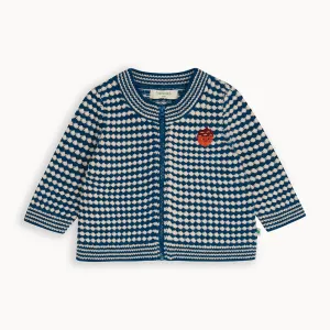 Homey - Navy Mix Chunky Checker Cardigan