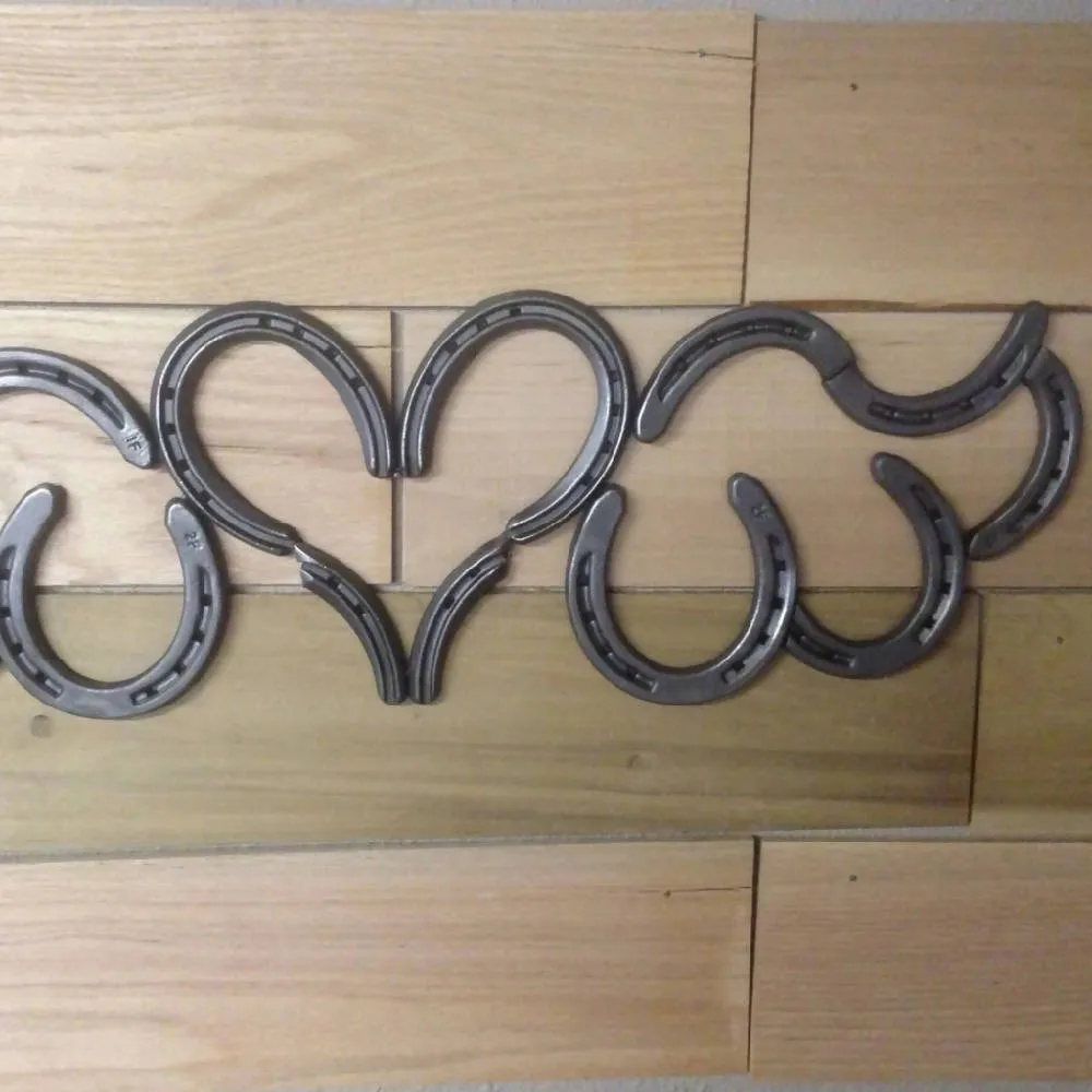 Horseshoe Heart with Wings - The Heritage Forge - Natural Metal