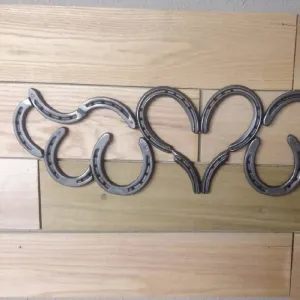 Horseshoe Heart with Wings - The Heritage Forge - Natural Metal