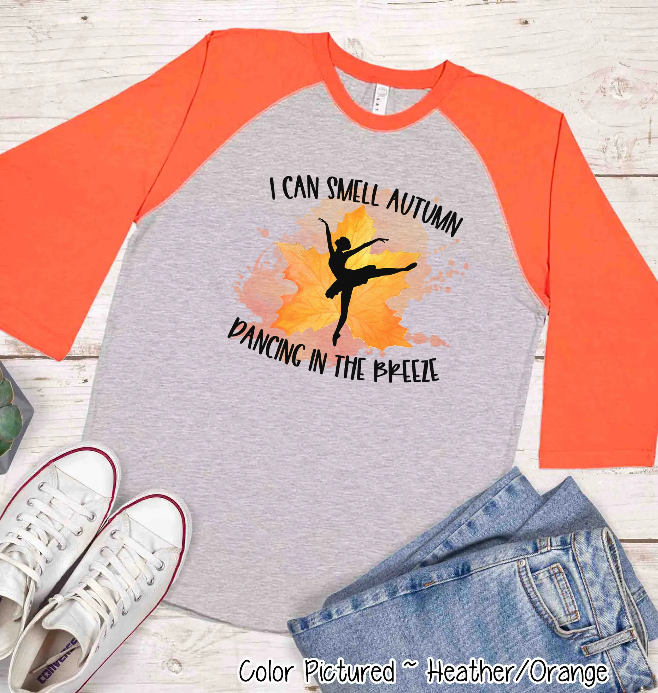 I Can Smell Autumn Dancing in the Breeze Raglan Tee