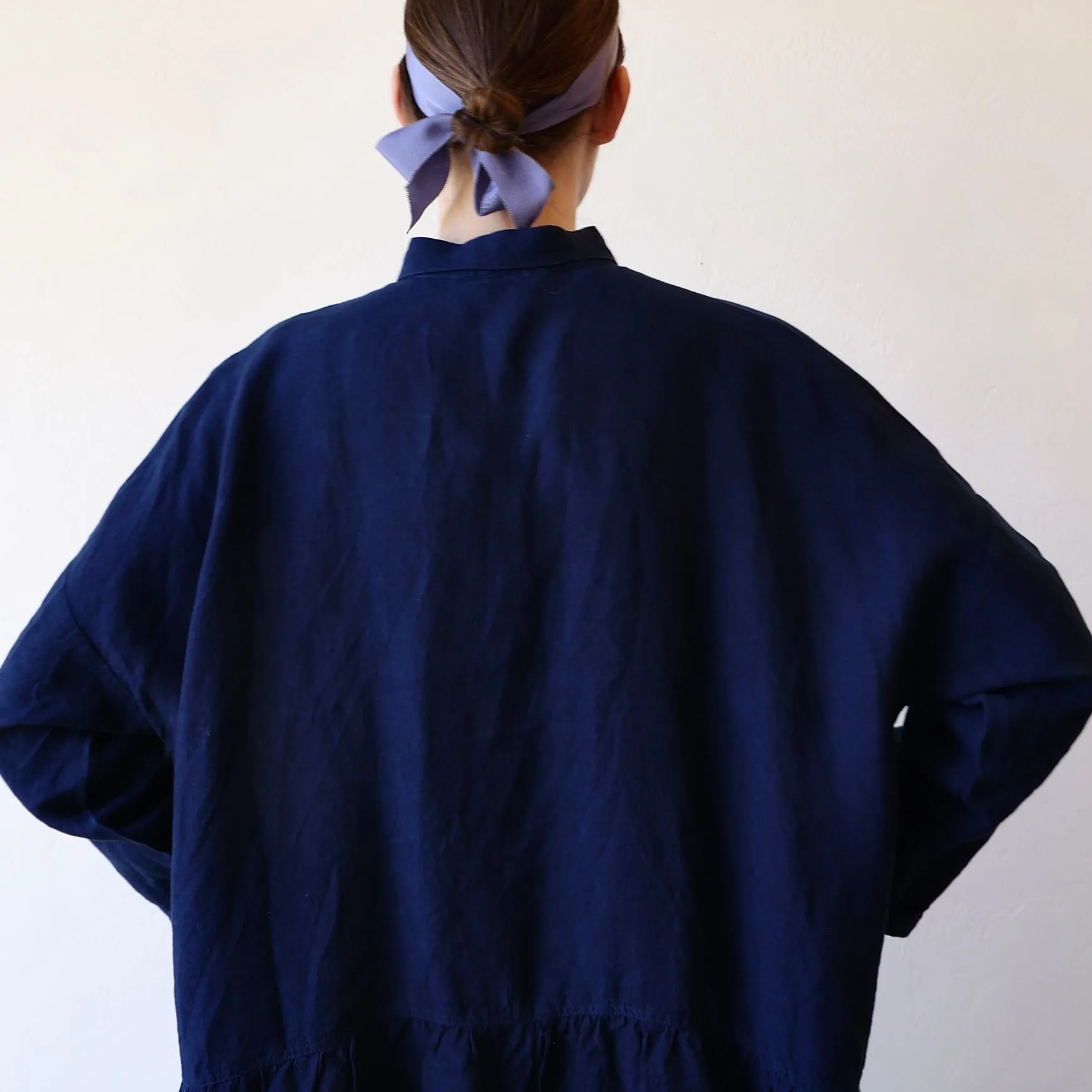 Ichi Antiquités Linen Dress - Dark Indigo