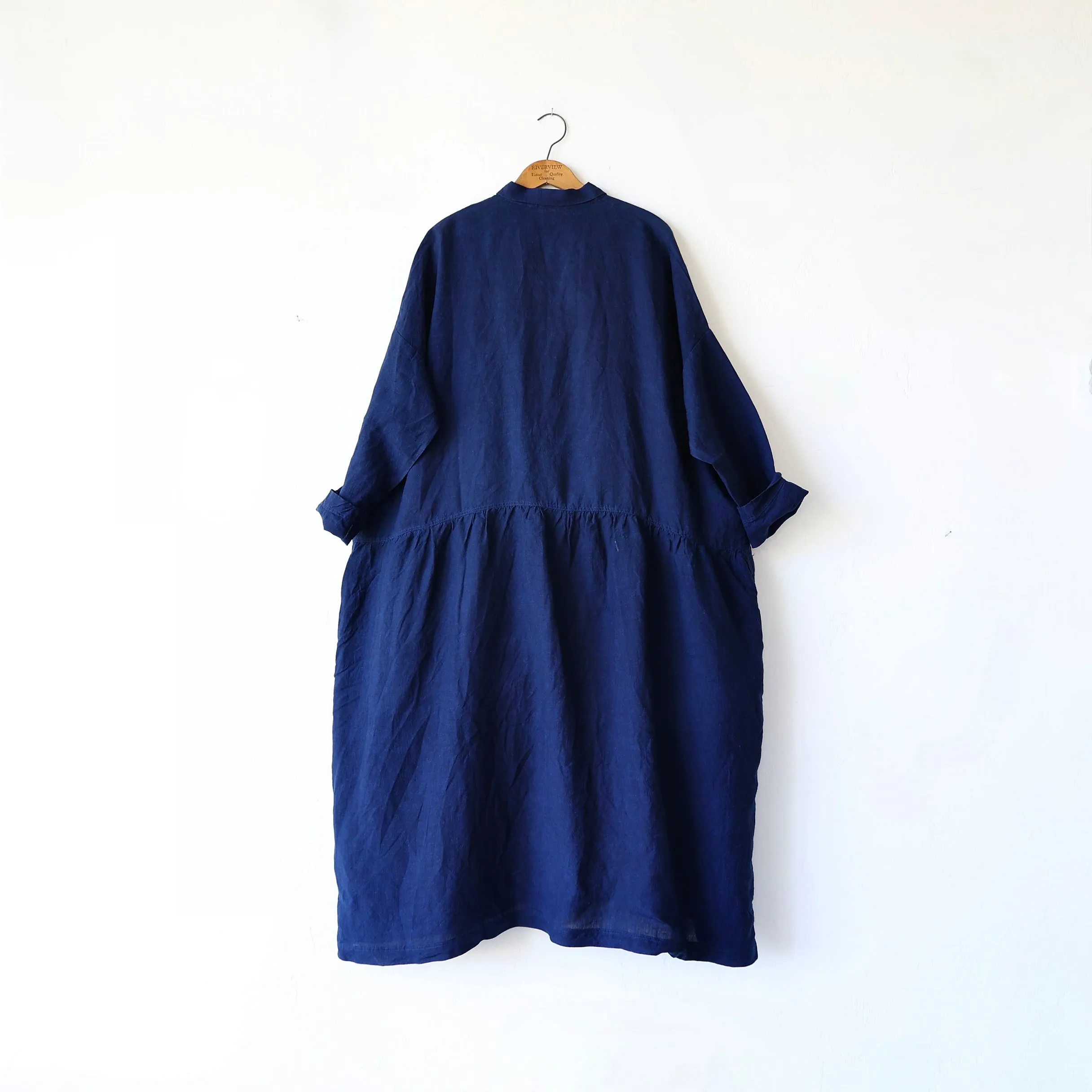 Ichi Antiquités Linen Dress - Dark Indigo
