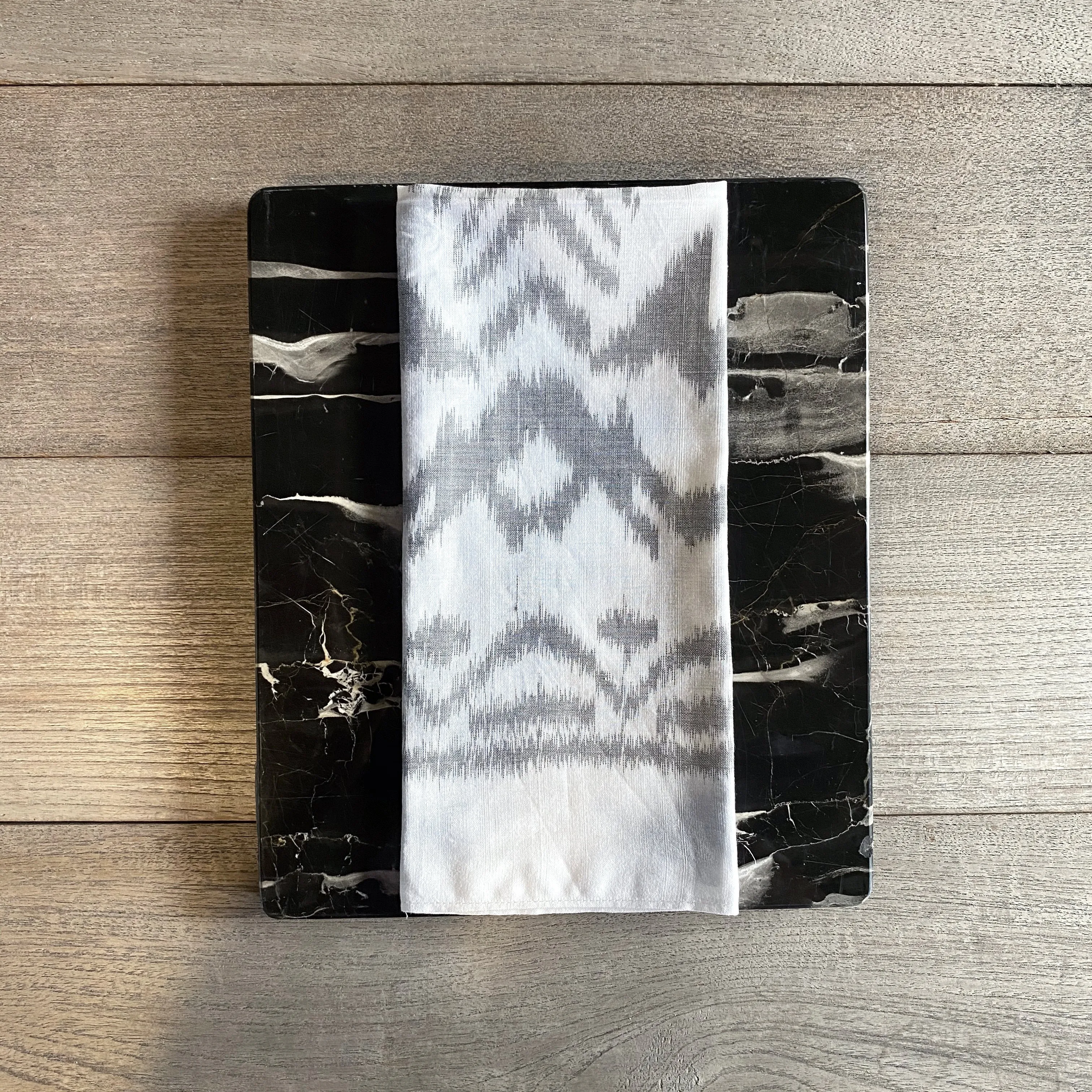 Ikat Napkins - White - Set of 8