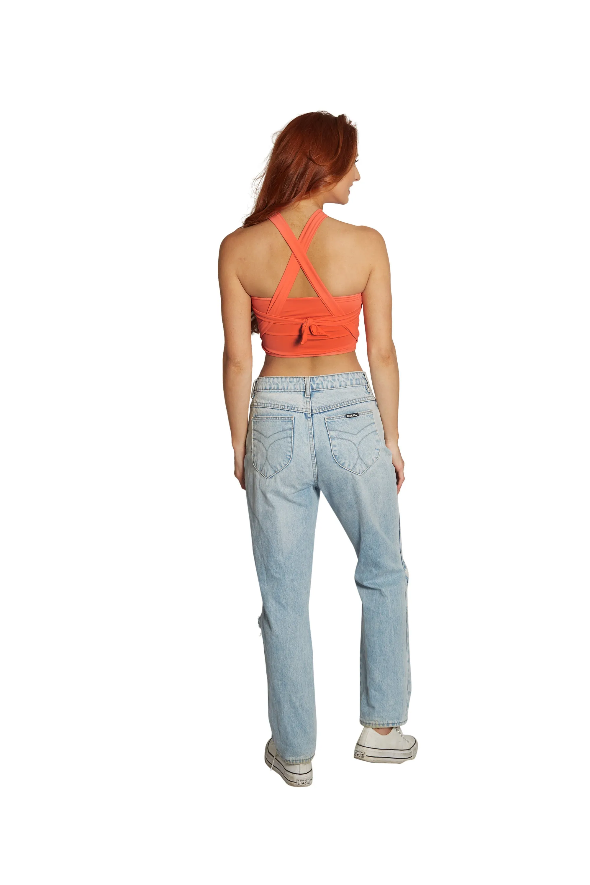 Illinois Fighting Illini Orange Multi Way Bandeau Top