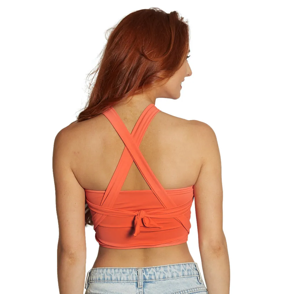 Illinois Fighting Illini Orange Multi Way Bandeau Top