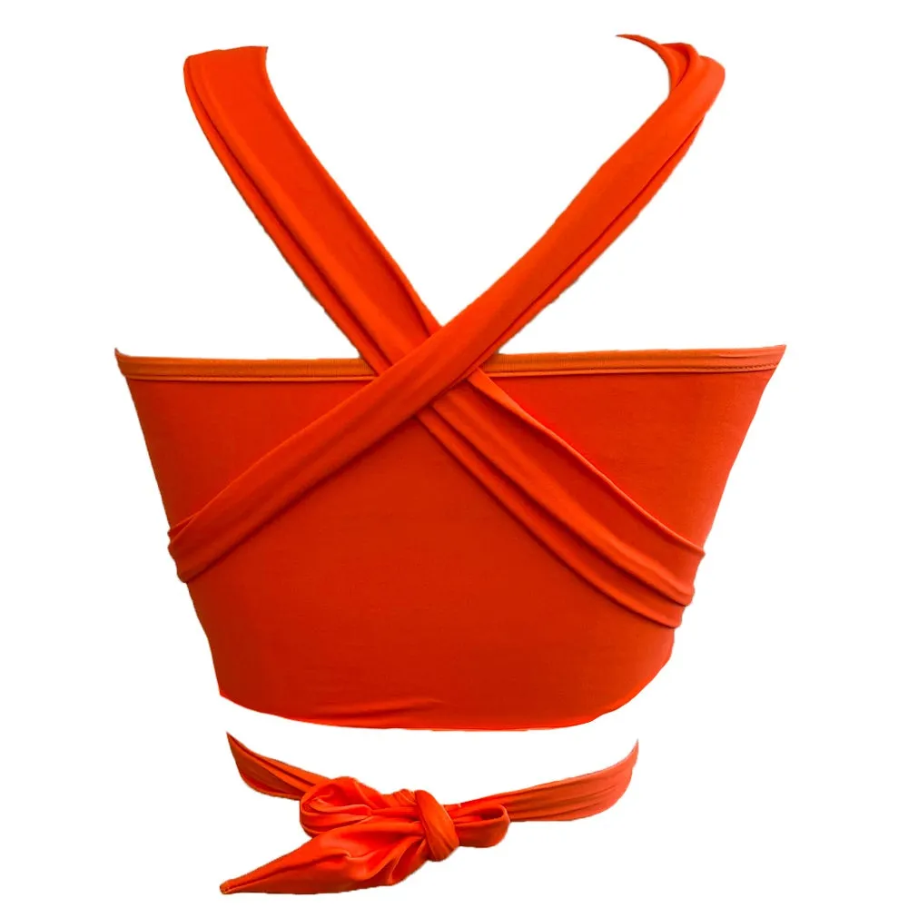 Illinois Fighting Illini Orange Multi Way Bandeau Top